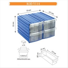 Sembol Y114 Plastik Çekmeceli Kutu (12 Çekmeceli)