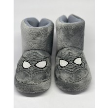 Ayz Spiderman Örümcek Adam Erkek Çocuk Anaokulu Kreş Ev Kaydırmaz Taban Gri Panduf