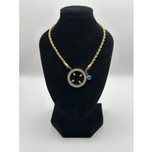 Arnes Jewelry Çelik Çeyrek Altın Takılabilen Kolye