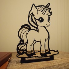 Woody Metal Unicorn Masa Süsü, Masaüstü Süs Eşyası, Biblo, Ofis Dekorasyonu, Dekoratif Aksesuar,  Masaüstü Ofis Hediyesi Yılbaşı Süsleri, Dekoratif Obje, Kafe Restoran Dekorasyon