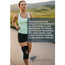 Flexy Medical Silikon Patella ve Ligament Destekli Dizlik - 2 Adet