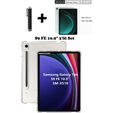 TEKNETSTORE Samsung Galaxy Tab S9 Fe 10.9 Inç Tablet Kılıfı Silikon Ekran Koruyucu Dokunmatik Kalem Seti