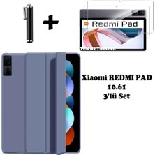 TEKNETSTORE Xiaomi Redmi Pad 10.61 Uyumlu Flip Smart Standlı Uyku Modlu Tablet Kılıfı Ekran Koruyucu Kalem