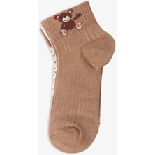 Bolero Ayıcıklı 3'lü Nakışlı Teddy Bear Kadın Çorap