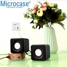 Microcase Multimedya 1+1 Mini Pc Hoparlör 2.0 USB Speaker - AL4095