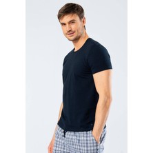 Cacharel Erkek Likralı Bisiklet Yaka  T-shirt