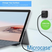 Microcase Surface Pro 3-4-5-6-7-8 Uyumlu Type-C Pd Manyetik Şarj Kablosu 150 cm - AL4145