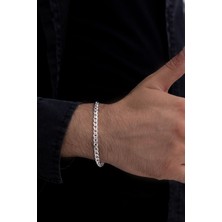Vogutima 5.5mm Nano Model 925 Ayar Gümüş Sevgiliye,babaya,arkadaşa Hediye Bileklik