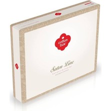 Cotton Box Çift Kişilik Saten Nevresim Takımı Sarina Lacivert