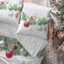 Taç Yeni Sezon Ranforce Çift Kişilik Nevresim Takımı Snowflake