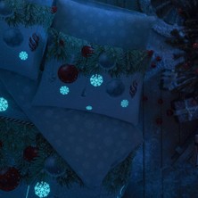 Taç Yeni Sezon Ranforce Çift Kişilik Nevresim Takımı Snowflake