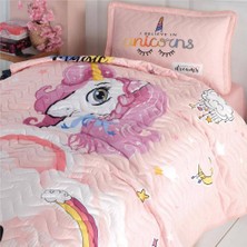 Clasy Ranforce Yatak Örtüsü Tek Kişilik Pink Dreams V1 Pudra