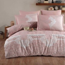 Clasy Ranforce Nevresim Takımı Çift Kişilik Levure V1 Pudra