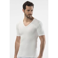 Cacharel - Termal kısa kol v yaka Beyaz T-Shirt