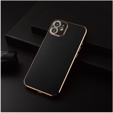 BlueCase Apple iPhone 11 Uyumlu Golden Silikon Kılıf Siyah.