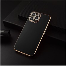 BlueCase Apple iPhone 11 Pro Max Uyumlu Kılıf Golden Silikon Kılıf Siyah