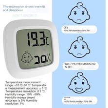 Airenk Mini Sıcaklık ve Nem Ölçer Kapalı Ev Elektronik Termometre Kuru ve Islak Bebek Odası Dijital Ekran Duvar Asılı Oda Tırmanma Evcil Hayvan Sıcaklığı (Yurt Dışından)