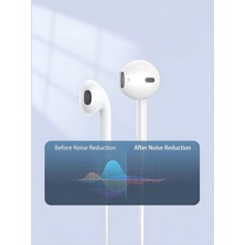 Xepette Jewelry Type-C Uyumlu Kablolu Kulaklık, Mikrofonlu ve Ses Seviyesi Kontrollü Kulaklık