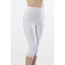 Türen Kadın Dantelli Pamuklu Likralı Crop Boy Tayt