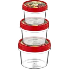 Gurmender 3lü Plastik Style Box Saklama Kabı Seti 13X9,5CM