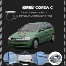 STS Oto Aksesuar Opel Corsa C Oto Araç Kapı Koruma Fitili 5metre Parlak Gri Renk