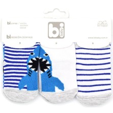 Bibaby Shark 3'lü Bebek Çorabı 68215