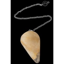 Tesbih Atölyesi Sertifikalı Xl Ham Kalsit Taşı Pandül (Sarkaç)