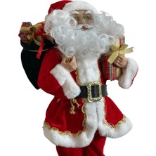Showparty Yılbaşı Dekorasyon Noel baba biblo figür Kırmızı 45 cm