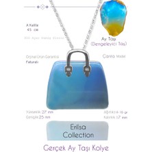 Tesbih Atölyesi Sertifikalı Çanta Model Opal Taşı Kolye (Opalit Taşı)