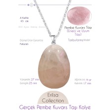 Tesbih Atölyesi Sertifikalı Tımbıl Model Pembe Kuvars Taşı Kolye