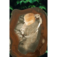 Tesbih Atölyesi Sertifikalı Kırık Taşlı Ince Model Güneş Taşı Yüzük - Ayarlamalı