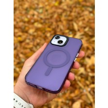 SPHONE Apple iPhone 15 Kılıf Mat Buzlu Şeffaf Uyumlu Manyetik Şarj Destekli Hassas Buton Case