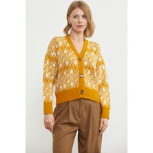 Sementa Çift Renk Düğmeli Kalın Triko Hırka - Güneş