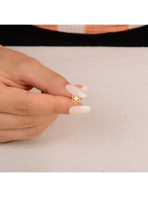 goldkupe 14 Ayar Altın Çiçek Küpe 1,14 gr