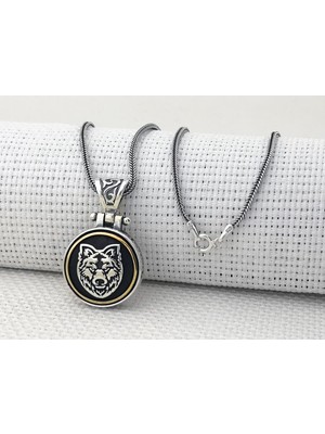 Takıhan Bozkurt Tasarımlı Ortası Dönen 925 Ayar Gümüş Kolye