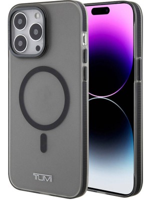 Tumi Apple iPhone 15 Pro Uyumlu Tumı Lisanslı Magsafe Şarj Özellikli Buzlu Mat Kılıf Siyah