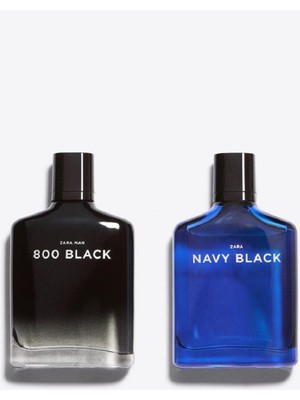 Zara Navy Black + Zara Man 800 Black Eau De Toılette 2X100 ml (3.38 Fl.oz) Erkek Parfüm Seti