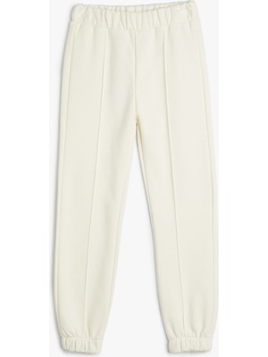 Koton Basic Jogger Eşofman Altı Nervürlü Beli Lastikli Cepli