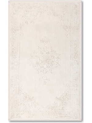 Bluenity Ege Vintage Doğal Pamuklu Banyo Paspası 50X80 cm - Ekru