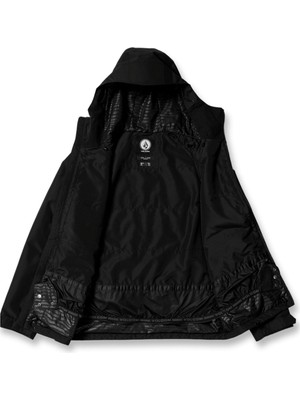 Volcom Siyah Erkek Kapüşon Yaka Kayak Montu