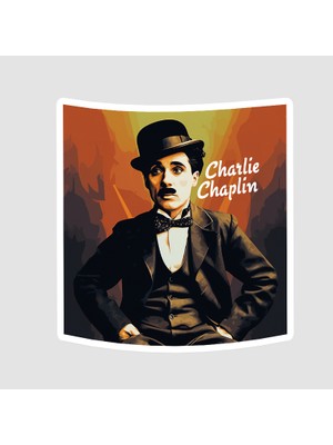 Moon Artica Charlie Chaplin Tasarımlı Sticker