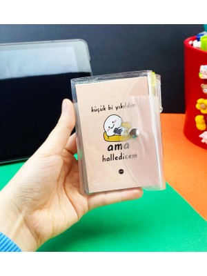 Giftmoda Küçük Bi Yıkıldım Tasarımlı PP Mini Çanta Defter Ve Kalem Set