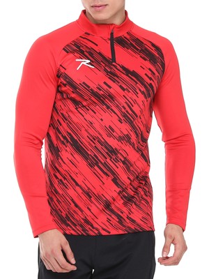 Raru Erkek Yarım Fermuarlı Sweatshirt Dıgnus Kırmızı