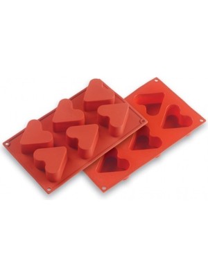 Depposite Kalp Silikon Kalıp 6'lı 29.5 x 17.5 cm