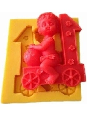 Gurmender 1 Yaş Temalı Bebek Silikon Kalıp 5x5 cm