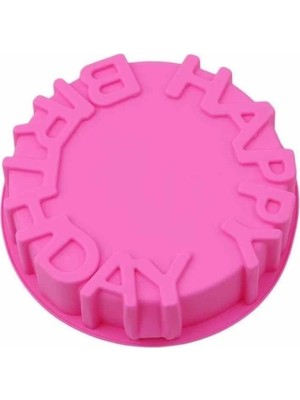 Gurmender Happy Bırthday Yazılı Kek Pasta Kalıbı 20.5 cm x 4.5 cm