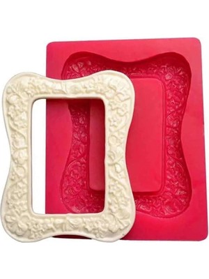 Gurmender Silikon Kalıp Çiçekli Çerçeve 8*10 cm