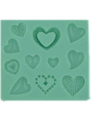 VİP Kalp Silikon Kalıp 3 x 2,5 x 1 cm