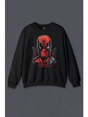 So Cool  Sweatshirt Deadpool Marvel Spiderman Hulk Iron Man Film Movie Baskılı Sweat
