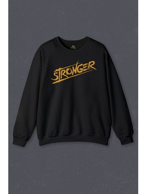So Cool  Sweatshirt Stronger Daha Güçlü Sporcu Gym Fitness Spor Baskılı Sweat